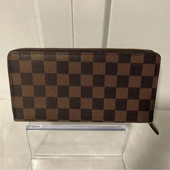 💚 Brown Checkered pattern wallet - like new - Picture 1 of 2